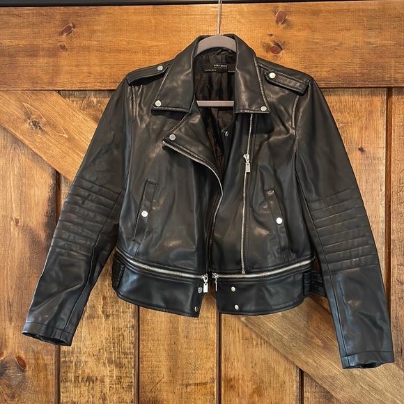 Zara Jackets & Blazers - Zara moto leather jacket size L
